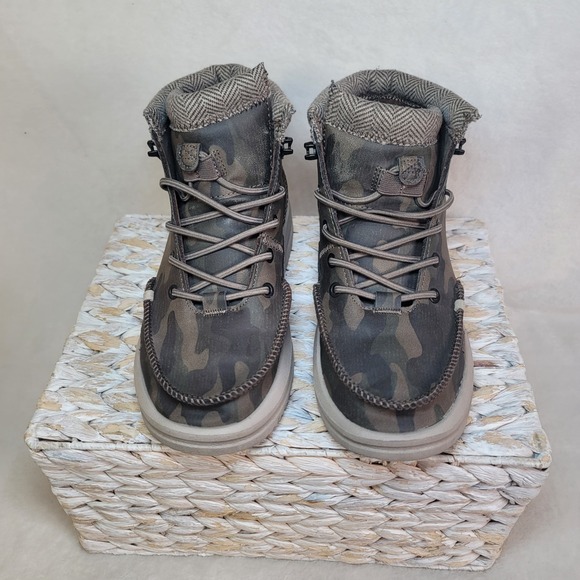 Hey Dude Bradley Woodland Camo Youth 3 Women 4 Ankle Boots Sneakers Outdoor - Picture 3 of 7